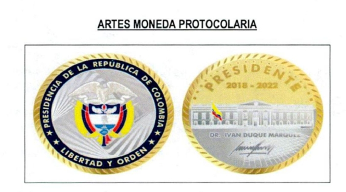 Diseño se moneda contratada por Presidencia de la República