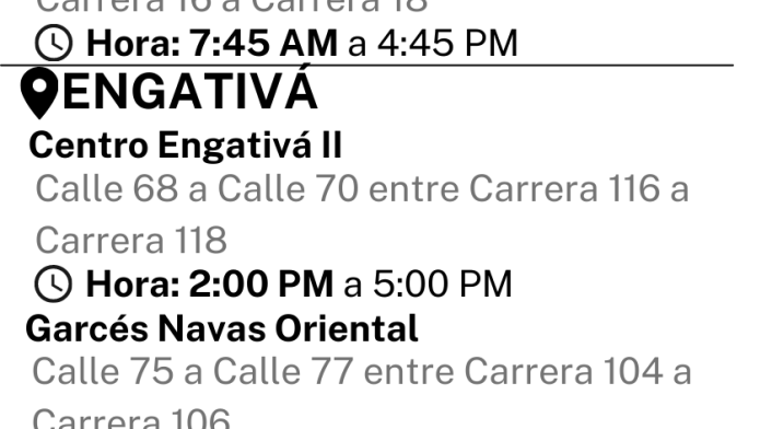 Cortes de luz en Bogotá 17 de septiembre