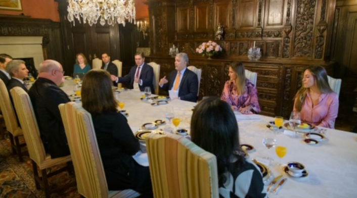 Presidente Duque se reunió con empresarios en Estados Unidos.