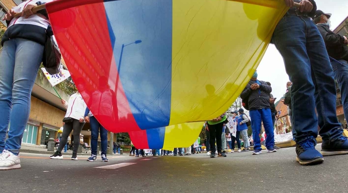 Protestas del paro nacional, en Bogotá.