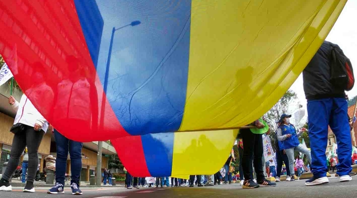Protestas del paro nacional, en Bogotá.