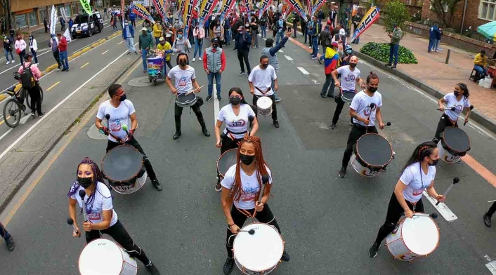 Protestas del paro nacional, en Bogotá.