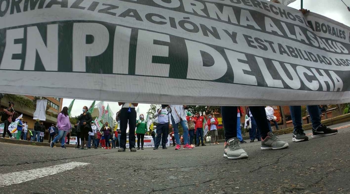Protestas del paro nacional, en Bogotá.