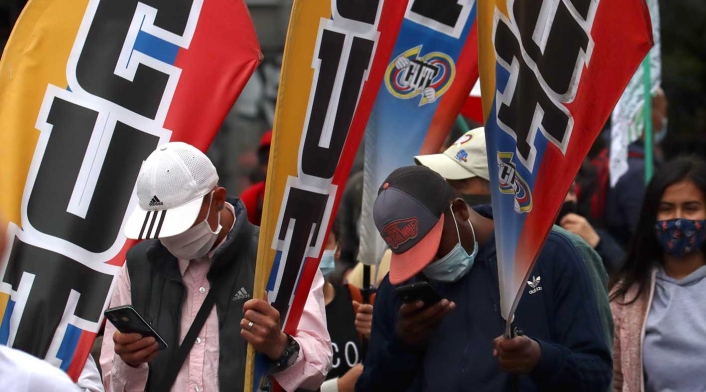 Protestas del paro nacional, en Bogotá.