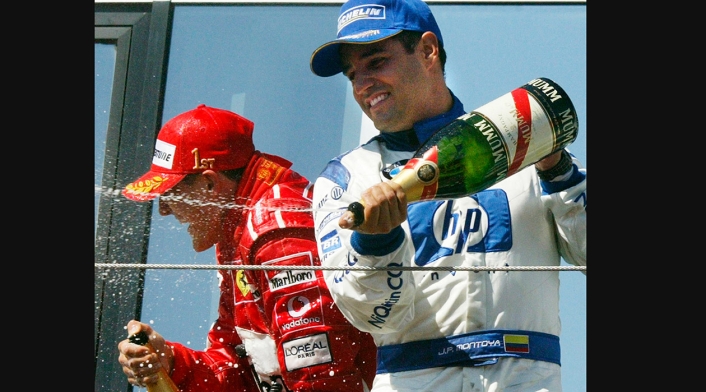 Juan Pablo Montoya y Michael Schumacher en Formula 1 Juan Pablo Montoya y Michael Schumacher en Formula 1