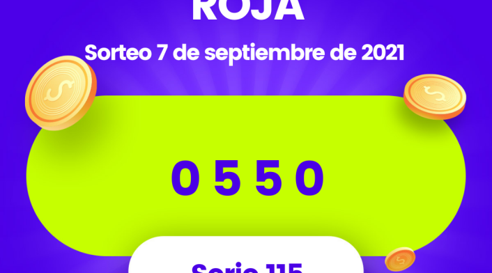 Lotería Cruz Roja último sorteo 7 de septiembre