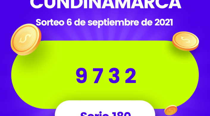 Lotería de Cundinamarca resultados lunes 6 de septiembre