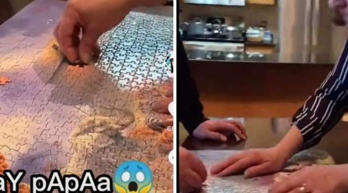 Mujer explota en rabia porque no le permitieron poner la última ficha de rompecabezas