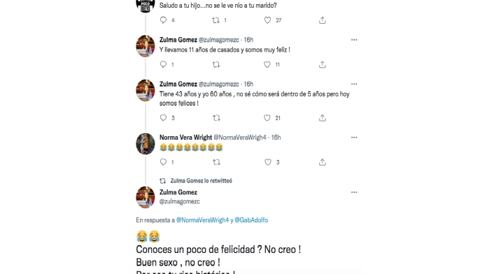Senadora recibe críticas porque su esposo es 17 años menor
