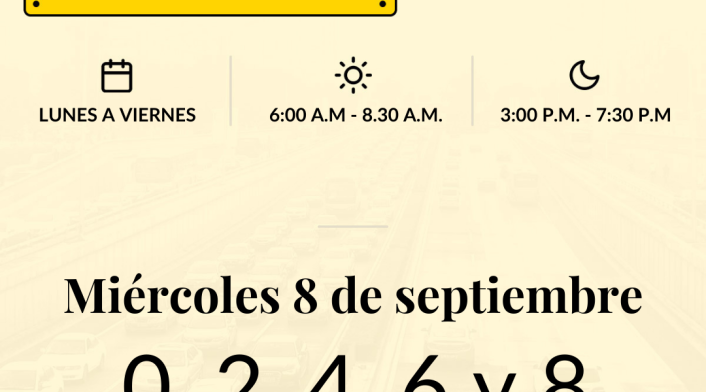 Pico y placa HOY Bogotá 8 de septiembre miércoles Pico y placa HOY Bogotá 8 de septiembre miércoles