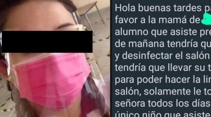 Profesora se burló en WhatsApp del único alumno que llegó a clase presencial Profesora se burló en WhatsApp del único alumno que llegó a clase presencial