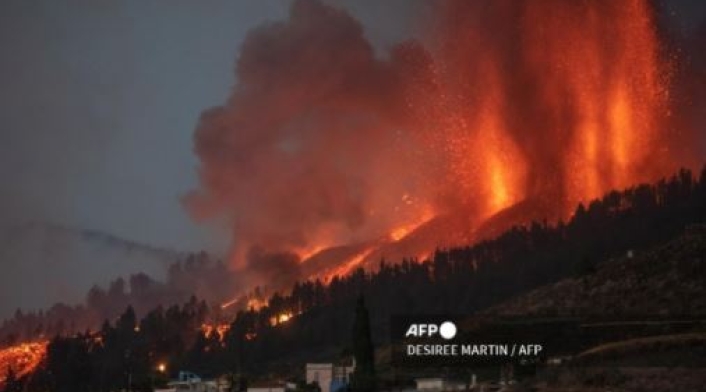 Volcán Cumbre Vieja en La Palma