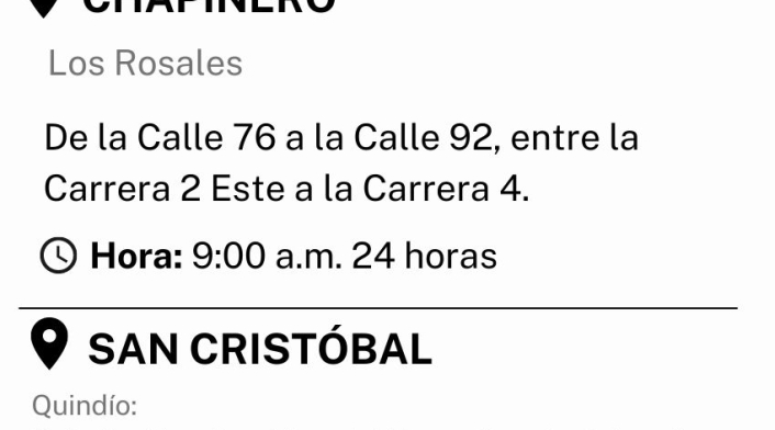 Cortes de agua 5 de octubre