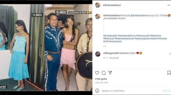 Andrea Valdiri cuando joven