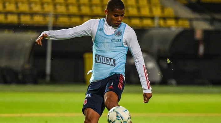 Selección Colombia entrenando en Uruguay