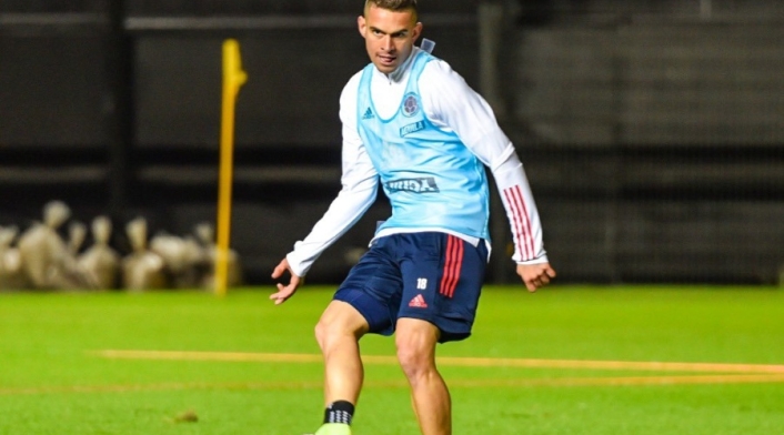 Selección Colombia entrenando en Uruguay