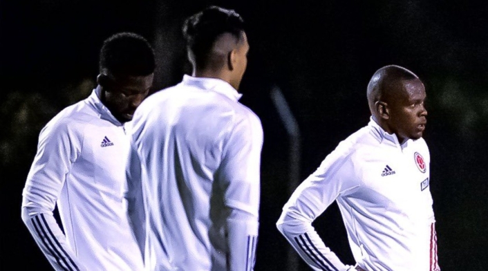 Selección Colombia, entrenamiento Uruguay