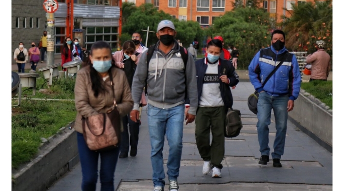Bogotá con covid En Bogotá el uso de tapabocas es obligatorio.