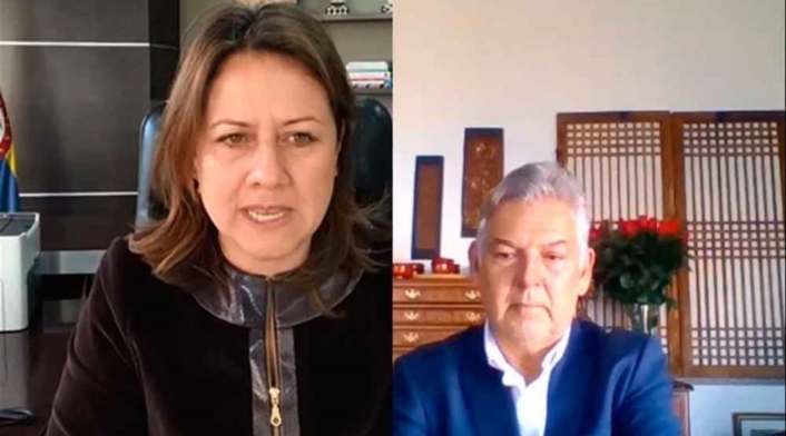 MinComercio, Maria Ximena Lombana y presidente Fenalco, Jaime Alberto Cabal