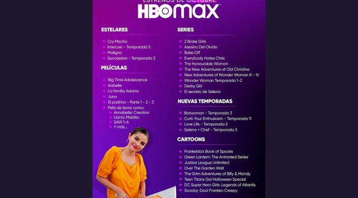 Lista de estrenos en HBO Max para octubre