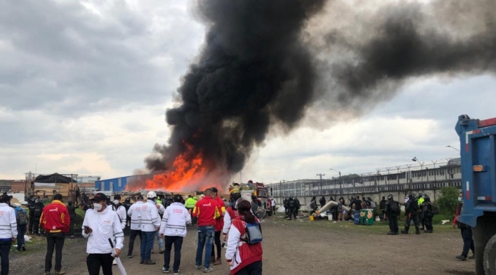 Incendio en Puente Aranda