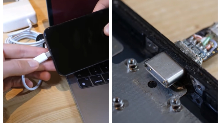iPhone por USB tipo C