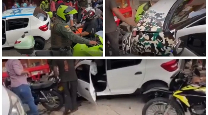 Joven atropella y dispara a los delincuentes