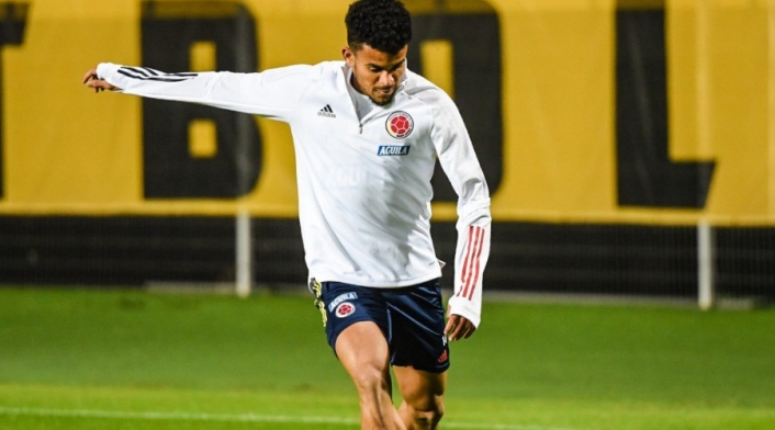 Selección Colombia entrenando en Uruguay