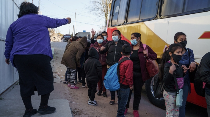 Migrantes en frontera de México con EE.UU. Migrantes en frontera de México con EE.UU.
