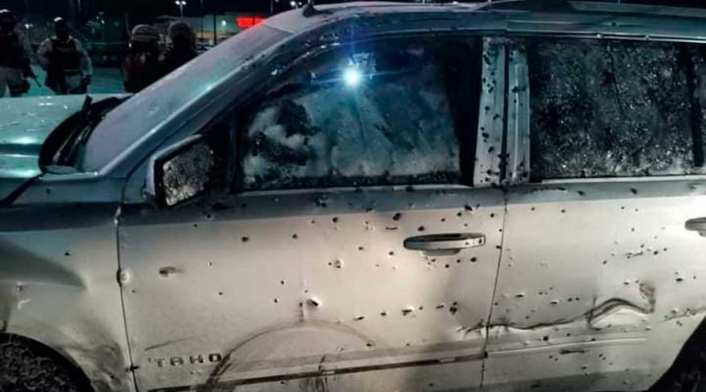 Tiroteo en Taumalipas Vehículo blindado dañado en tiroteo en Taumalipas