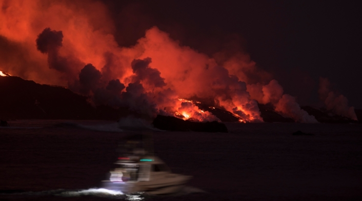 Volcán que hizo erupción en España