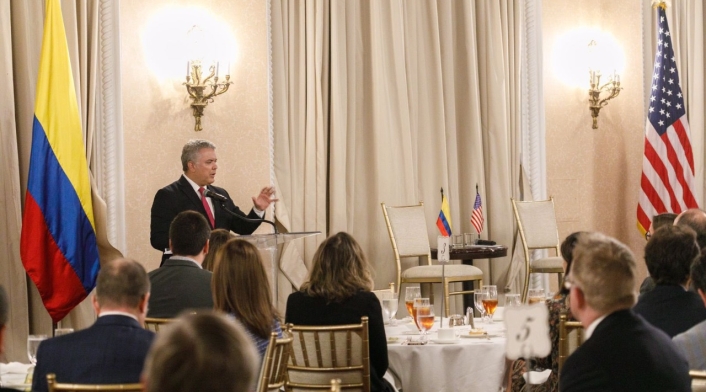 Presidente Iván Duque, en su visita de trabajo en Estados Unidos