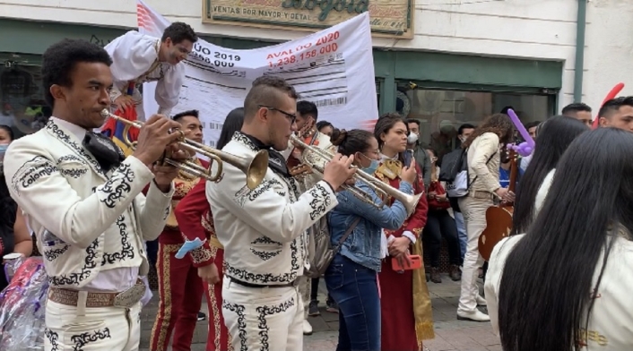 Mariachis para la alcaldesa de Bogotá