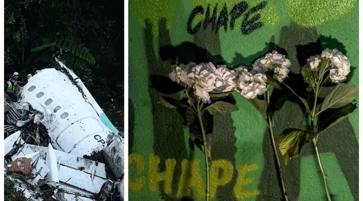 Avión accidentado con equipo de Chapecoense quedó destrozado El avión accidentado con el equipo de Chapecoense quedó destrozado