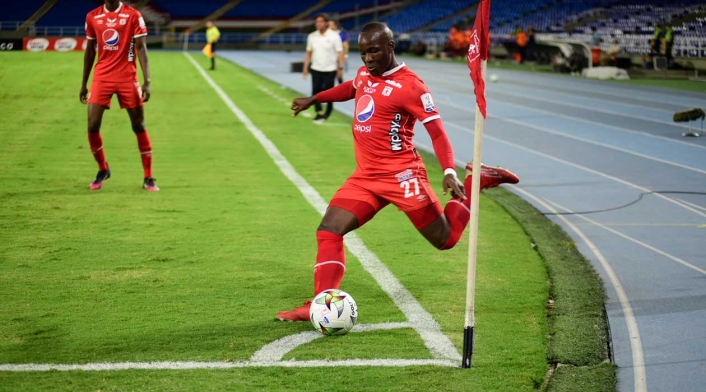 América de Cali en Liga BetPlay II América de Cali en el campo de juego en Liga BetPlay II
