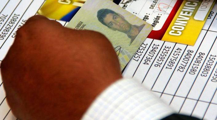 Inscripción de cédulas Listado con cédulas de ciudadanía