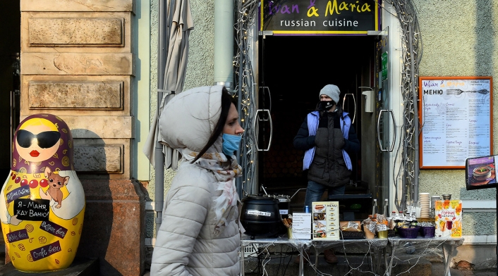 Ciudadana en Moscú Coronavirus en Moscú