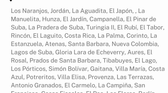 Cortes de agua en Bogotá para este 17 de noviembre