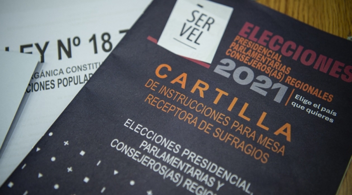 Cartón electoral para las elecciones presidenciales en Chile 2021 Cartón electoral para las elecciones presidenciales en Chile 2021