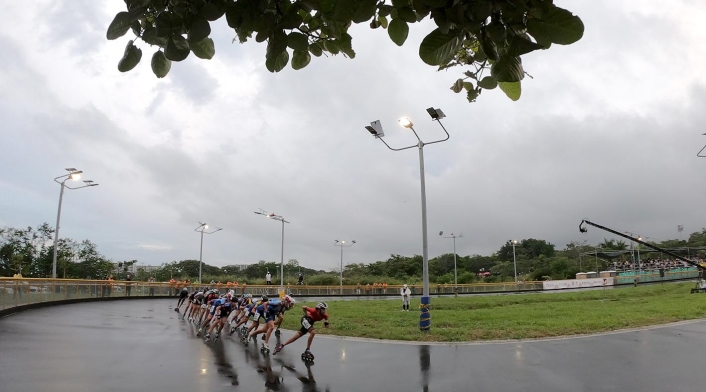 Mundial de patinaje - Ruta lluvia