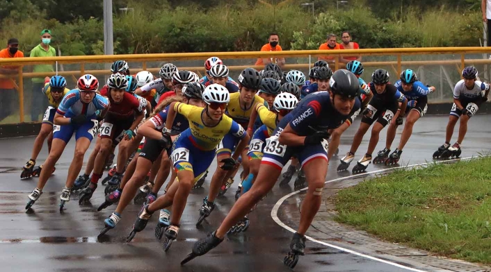 Mundial de patinaje - Ruta lluvia