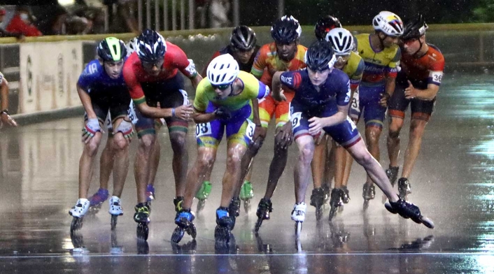 Mundial de patinaje - Ruta lluvia