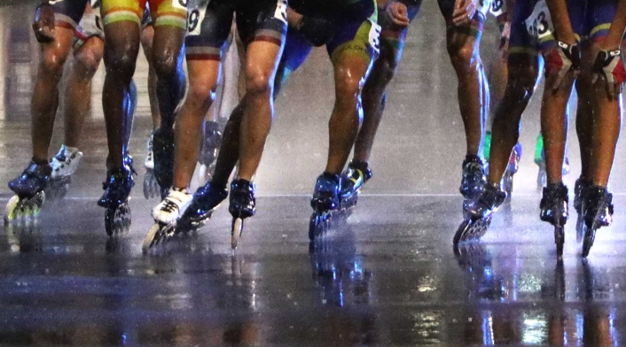 Mundial de patinaje - Ruta lluvia