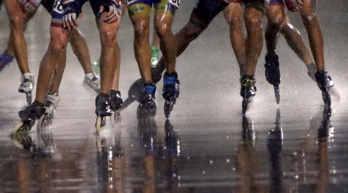 Mundial de patinaje - Ruta lluvia
