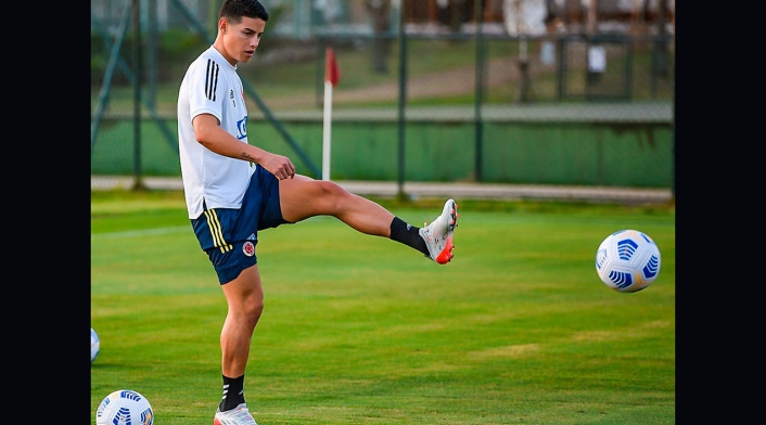 James Rodríguez en entrenamiento con Selección Colombia James Rodríguez entrena con Selección Colombia