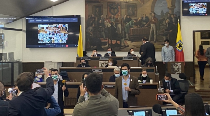 Martín Rivera Álzate se opuso al POT con otros concejales en el Concejo de Bogotá Martín Rivera Álzate se opuso al POT con otros concejales en el Concejo de Bogotá