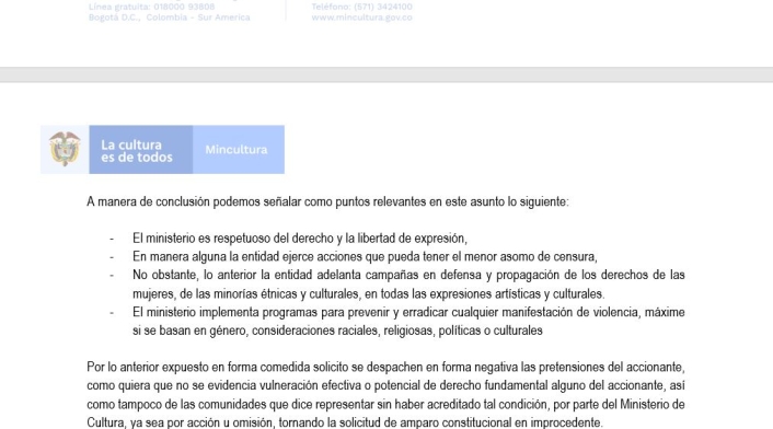 MINISTERIO DE CULTURA