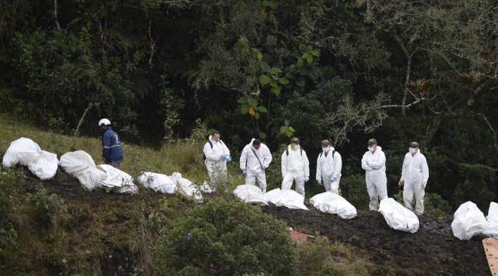 Muertos en el accidente del avión de Chapecoense Muertos en el accidente del avión de Chapecoense son embalados para su traslado