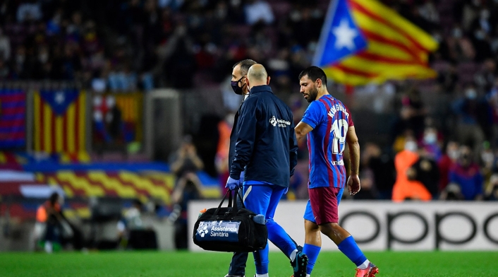 Sergio Agüero, jugador del Barcelona Sergio Agüero, jugando con el Barcelona
