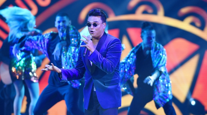 Silvestre Dangond en concierto en los Premios Juventud 2019.